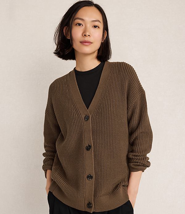 Haven Well Within Organic Cotton Shaker Stitch Cardigan