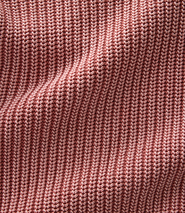 Haven Well Within Garment-Dyed Organic Cotton Shaker Stitch Roll Neck Sweater