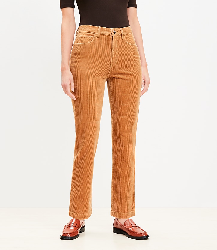 Curvy Straight Corduroy Pants