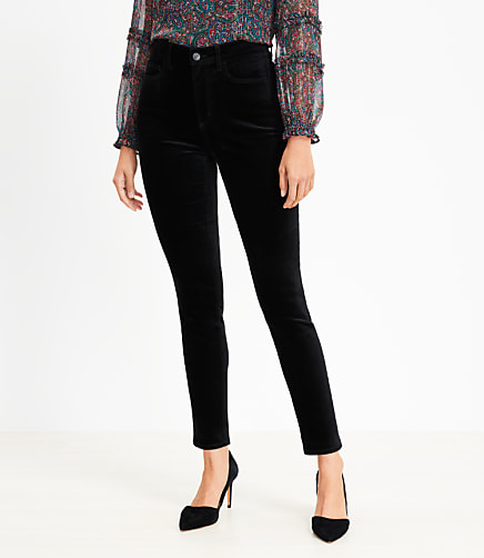 Curvy Velvet Skinny Pants