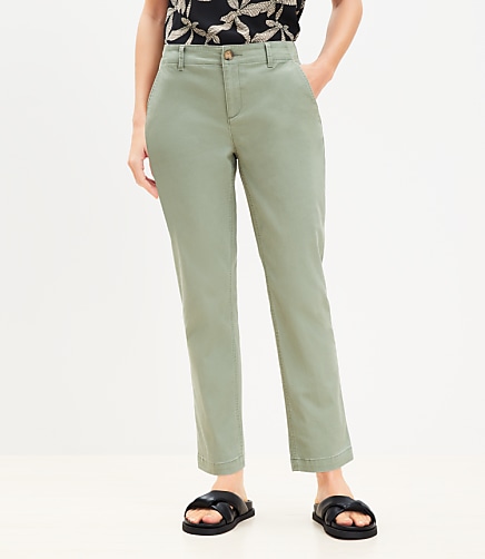 Curvy Monroe Slim Chino Pants - Mountain Rosemary