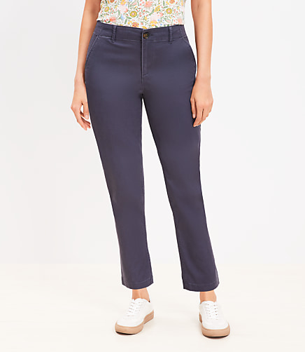 Curvy Monroe Slim Chino Pants - Coastal Grey