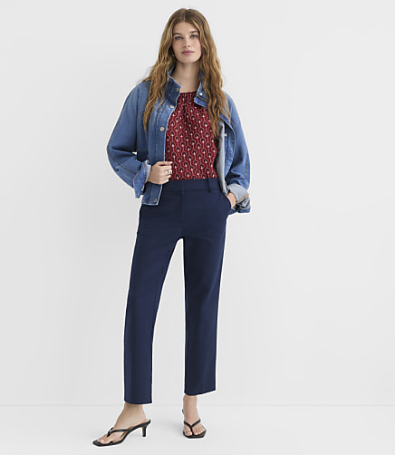 Tall Riviera Slim Pants in Doubleweave - Deep Space Blue