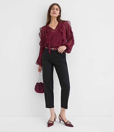 Petite Riviera Slim Pants in Doubleweave