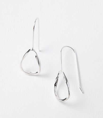 Open Oval Pull Through Earrings