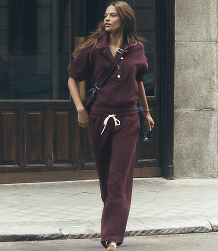 Petite Lou & Grey Garment Dyed Terrysoft Wide Leg Pants