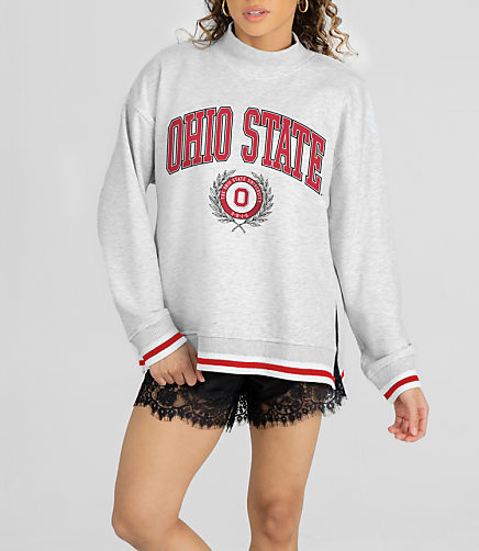Gameday Couture Ohio State Buckeyes Rally Point Funnel Neck Sweatshirt