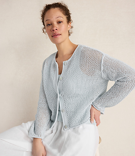 Haven Well Within Cotton Blend Open Stitch Cardigan