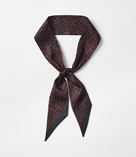 Leopard Print Skinny Scarf