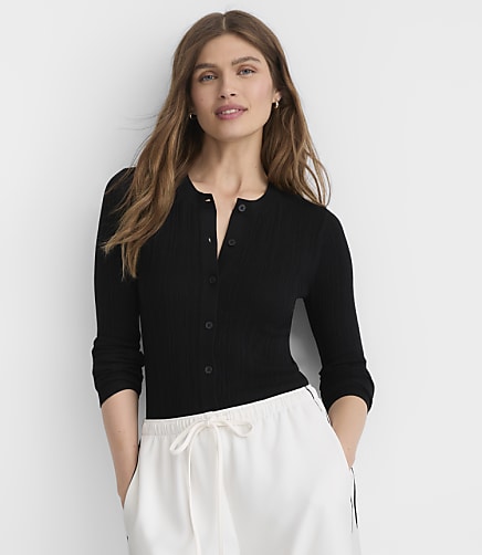Stripe Textured Cardigan