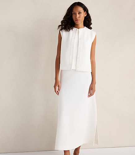 Haven Well Within Cotton Blend Textured Midi Skirt