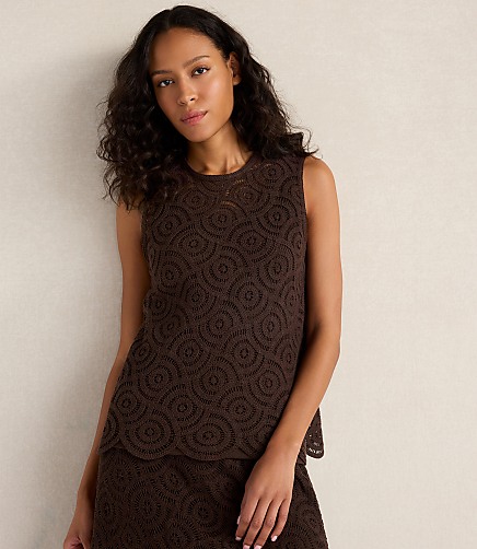 Haven Well Within Cotton Crochet Scalloped Tank