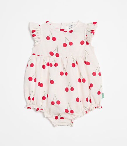 LOFT x Mon Coeur Linen Cherry Romper