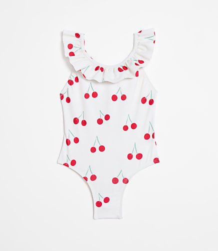 LOFT x Mon Coeur UPF 50+ Recycled Polyester Cherry Ruffle Swimsuit
