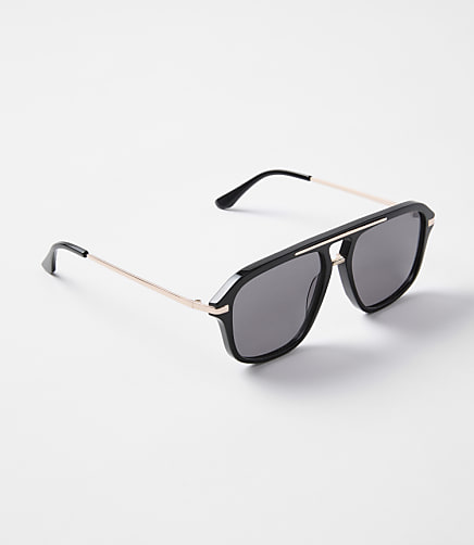 LOFT Versa Metal Top Aviator Sunglasses