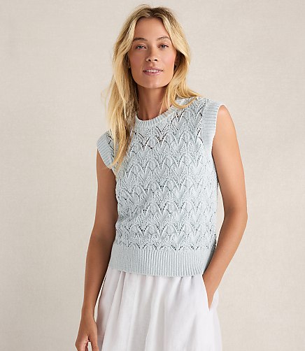 Haven Well Within Organic Cotton Chain Pointelle Sweater Vest