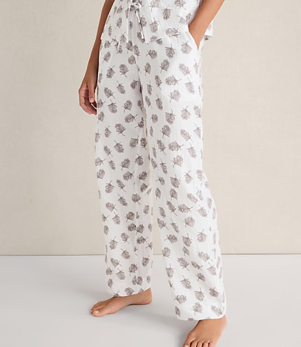 Haven Well Within Organic Cotton Gauze Tossed Fern Pajama Pants