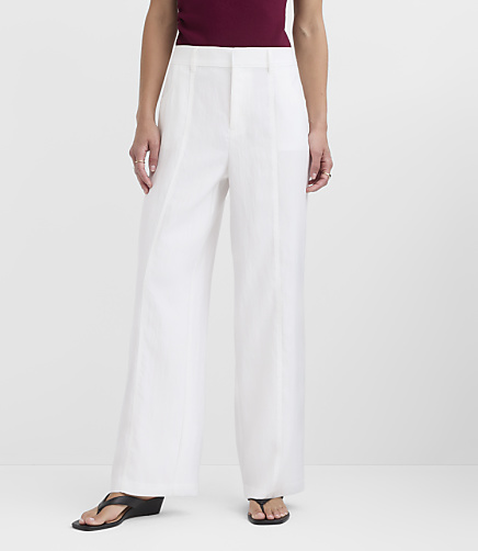 Curvy Relaxed Straight Pants in Twill