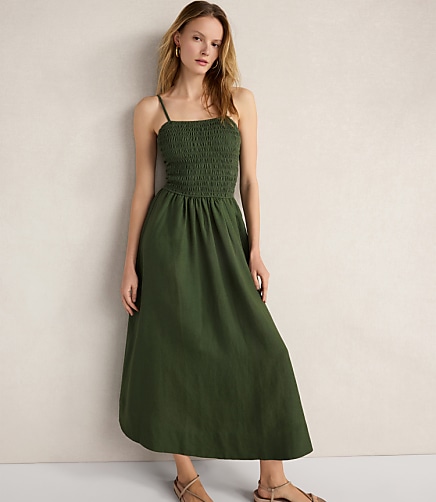 Haven Well Within Organic Cotton Linen Strappy Midi Dress
