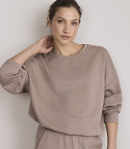 Lou & Grey Heathered Scubasoft Bubble Sweatshirt