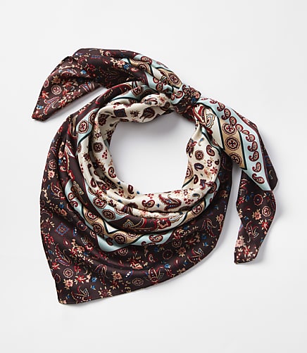 Floral Paisley Square Scarf