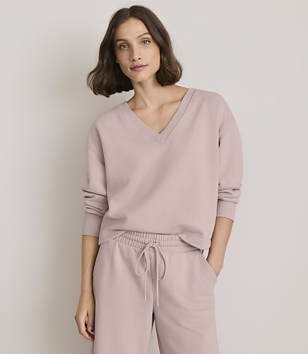 Petite Lou & Grey Elite Fleece V-Neck Top