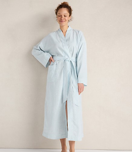 Haven Well Within Cotton Linen Faded Dot Robe