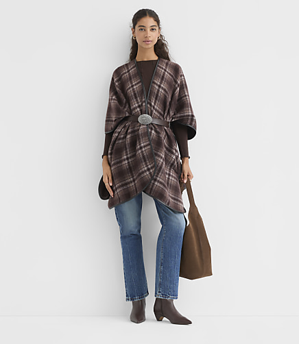 Plaid Wrap - Iced Espresso