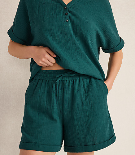 Haven Well Within Organic Cotton Gauze Drawstring Shorts