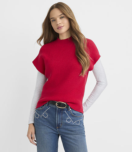 Angled Ribbed Wedge Sweater
