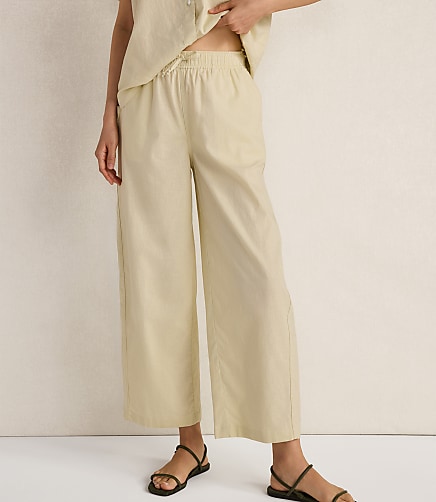 Haven Well Within Organic Cotton Linen Barrel Leg Pants