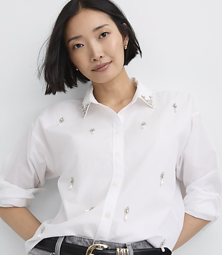 Pearlized Sparkle Poplin Everyday Shirt