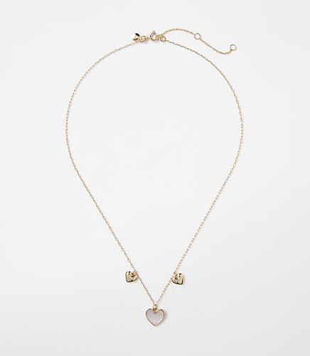 Mini Mother Of Pearl Heart Necklace