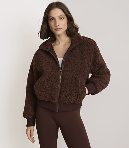 Lou & Grey Quilted Sherpa Jacket