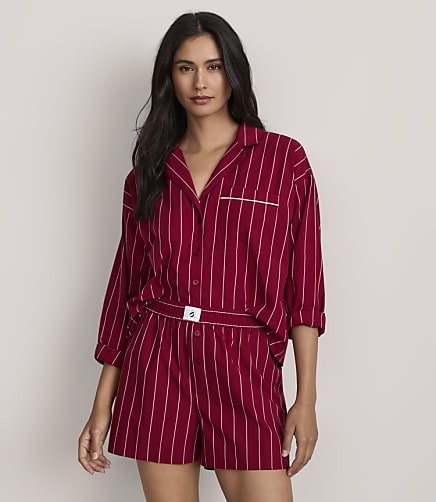 Lou & Grey Striped Poplin Pajama Shorts