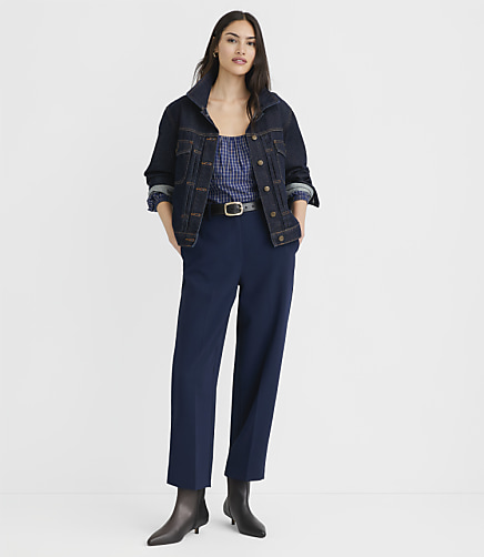 Barrel Pants in Textured Crepe