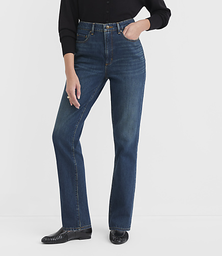 Rivete Curvy High Rise Stovepipe Jeans in Authentic Dark Indigo Wash