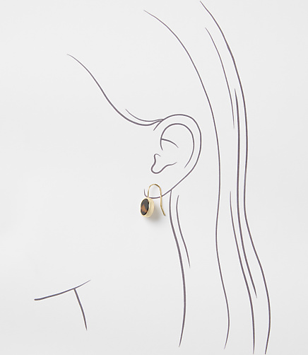 Mini Circle Pull Through Earrings