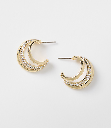 Sparkle Triple Hoop Earrings