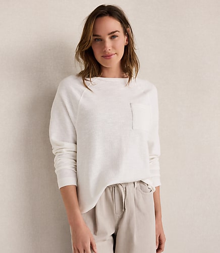 Haven Well Within Cotton Slub Jersey Raglan Top