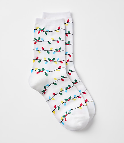 Holiday Lights Crew Socks