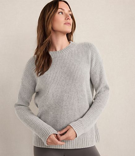Haven Well Within Cashmere Shaker Stitch Crewneck Sweater