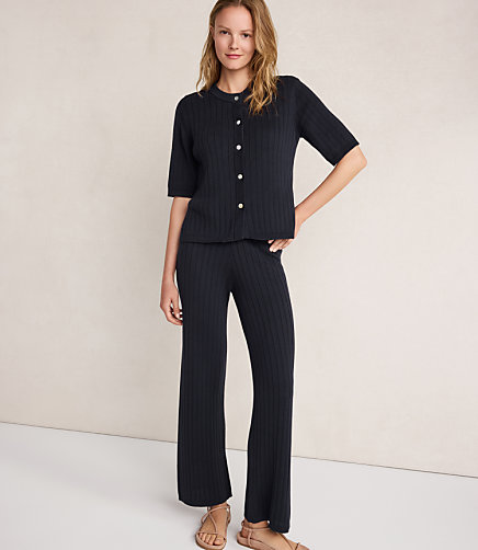 Haven Well Within Organic Cotton Ribbed Wide Leg Pant