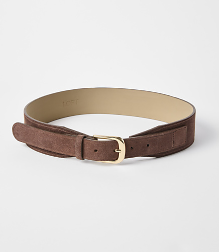 Tapered Suede Waist Belt