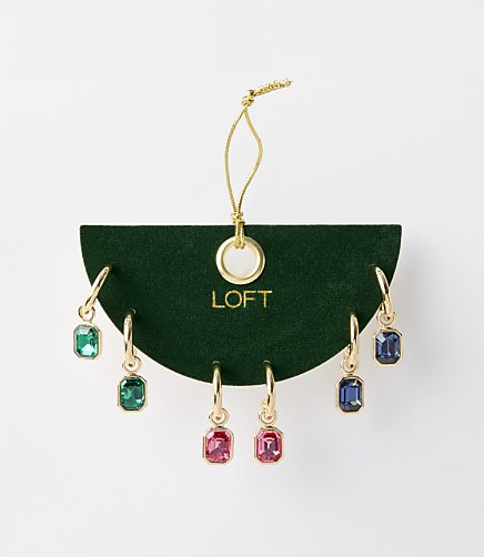Multicolored Sparkle Drop Earring Set