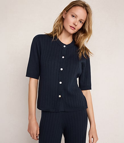 Haven Well Within Organic Cotton Ribbed Short Sleeve Sweater