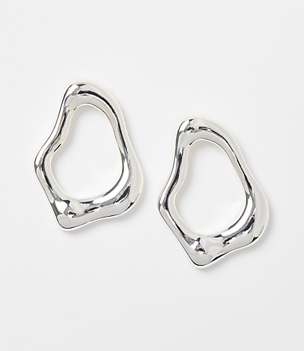 Molded Open Statement Stud Earrings
