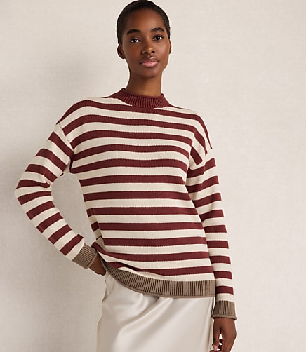 Haven Well Within Organic Cotton Heritage Striped Roll Neck Sweater