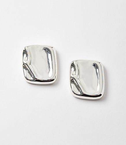 Molded Square Statement Stud Earrings