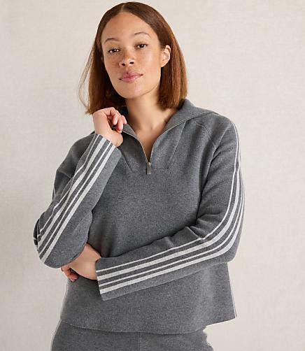 Haven Well Within Side Stripe Zipper Cardigan